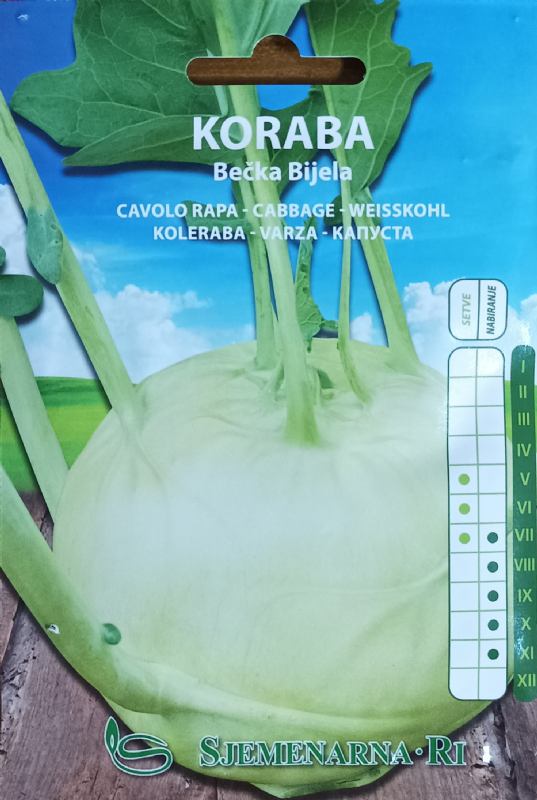 Kohlrabi seed packet, Vienna white