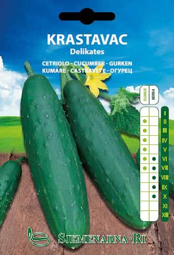Cucumber seed packet, Delikates variety
