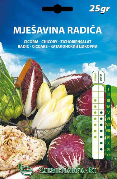 Radicchio mix seed vegetable packets 25gr.