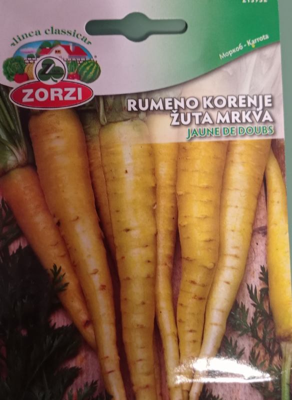 ŽUTA MRKVA Jaune de Doubs