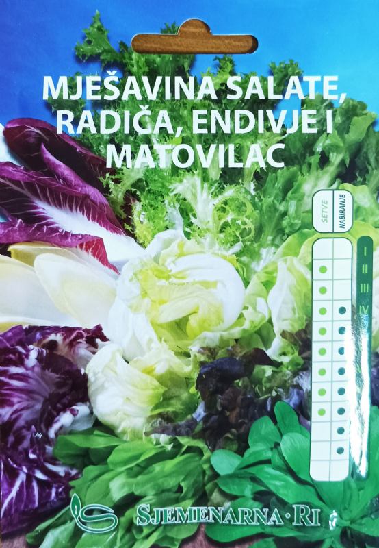 Mješavina salate, radića, endivije i matovilca