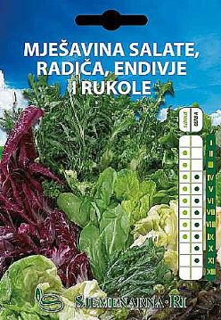 Salata, radić, endivija i rukola